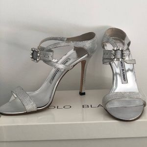 Manolo Blahnik silver heels